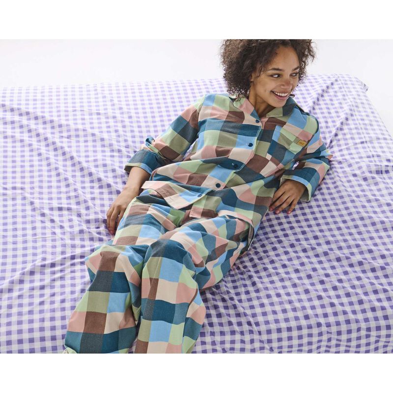 Kip&Co Woodlands Tartan Flannelette Long Sleeve Shirt & Pant Pyjama Set image number 1